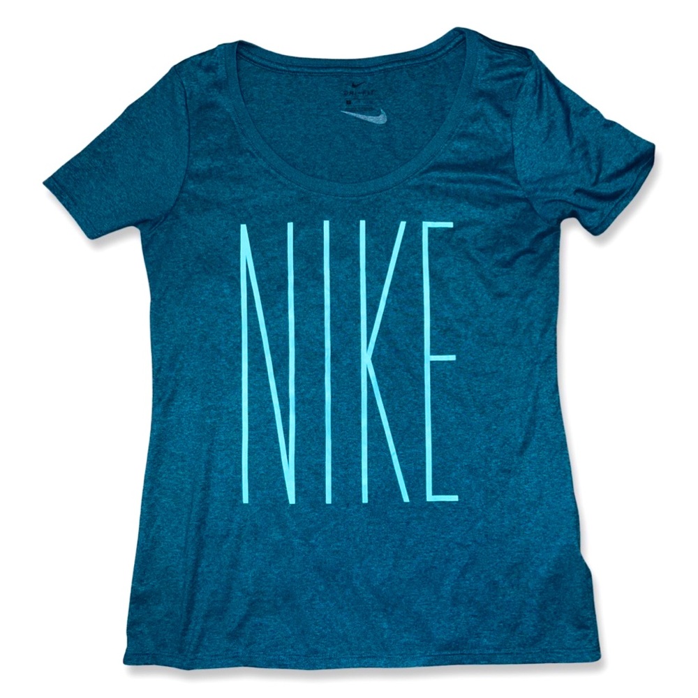 🪩4/$20!! Nike Women’s Athletic Dri-Fit Dark Teal / Turquoise T-Shirt Sz Small